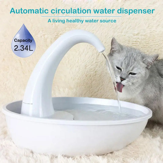 Automatic Swan-Shaped Pet Water Fountain - Stylish Electric Dispenser for Cats and Dogs